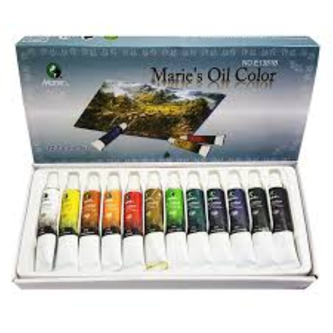 Oil colour set 12mlx12col. MS-E1386C